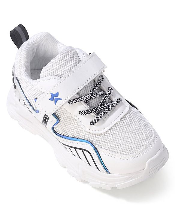 Cute Walk by Babyhug Sneakers Shoes With Velcro Closure Solid - White
