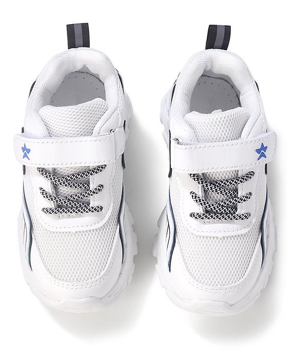 Cute Walk by Babyhug Sneakers Shoes With Velcro Closure Solid - White