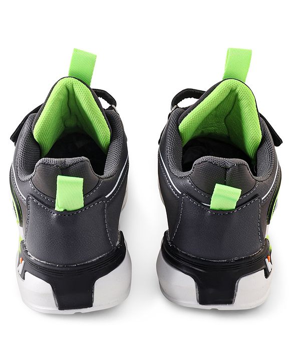 Pine Kids Sneakers Shoes with Velcro Closure- Dark Grey