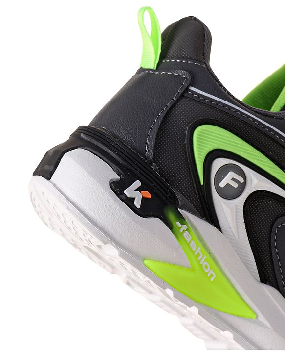 Pine Kids Sneakers Shoes with Velcro Closure- Dark Grey