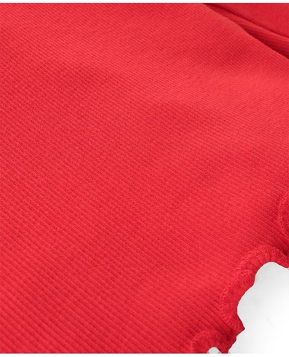 Babyhug Cotton Knit Full Sleeves Solid Colour Skivi T-Shirt- Red
