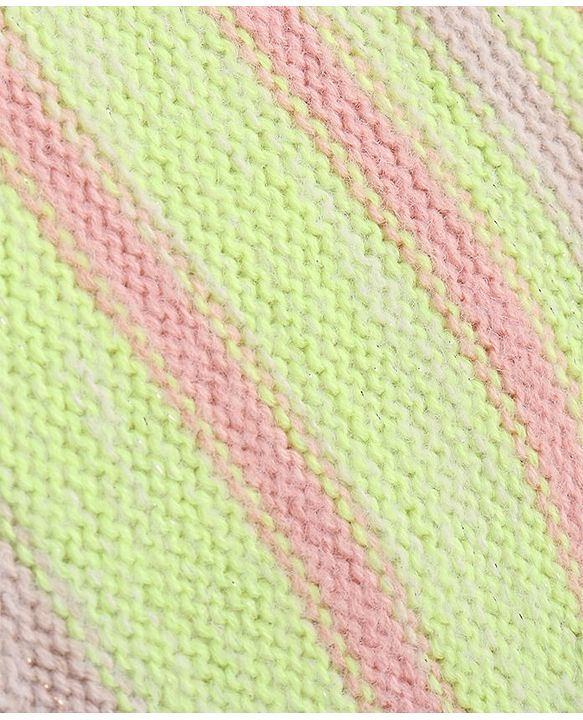 Pine Kids Knit Full Sleeves Striped Pullover Sweater - Pink