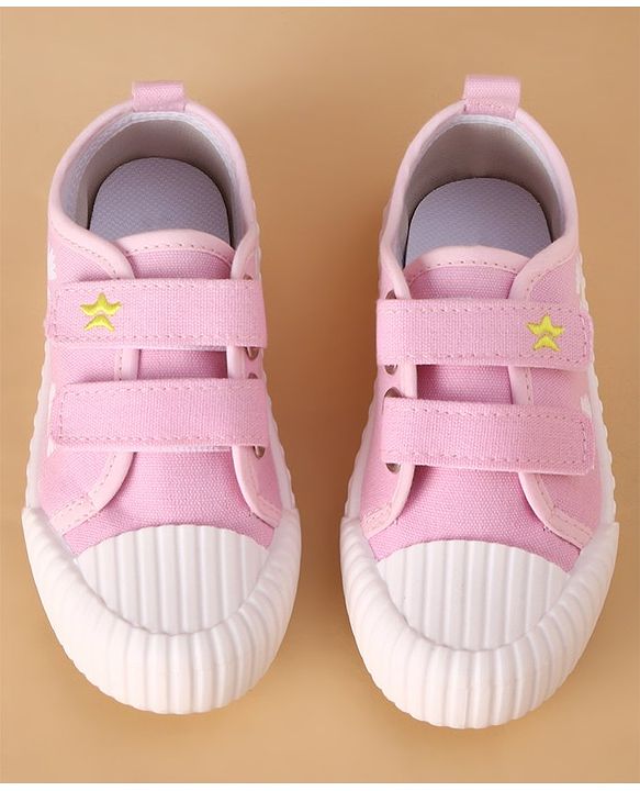 Cute Walk by Babyhug Casual Shoes with Velcro Closure Floral Print - Pink