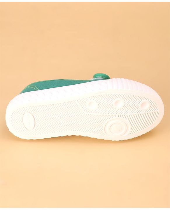 Cute Walk by Babyhug Casual Shoes with Velcro Closure Panda Applique - Green