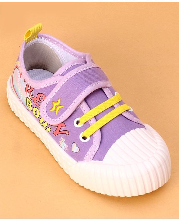 Cute Walk by Babyhug Casual Shoes with Velcro Closure Text Design - Black