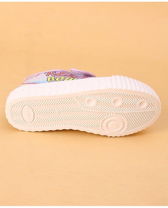 Cute Walk by Babyhug Casual Shoes with Velcro Closure Text Design - Black