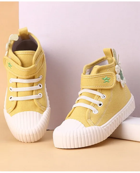 Buy Cute Walk by Babyhug Slip On Casual Shoes with Velcro Closure Yellow for Girls 5 6 Years Online Shop at FirstCry 17876014