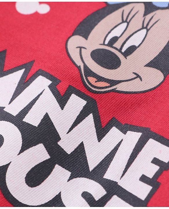Babyhug Disney Cotton Knit Full Sleeves Tops with Frill Detailing & Minnie Mouse Print Pack of 3 - Multicolor