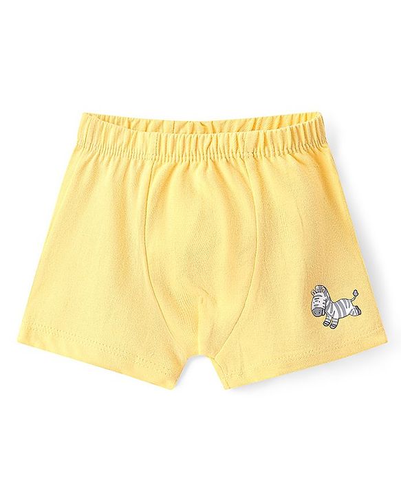 Babyhug 100% Cotton Knit Antibacterial Trunks Lion & Tiger Print Pack of 5 - Multicolour