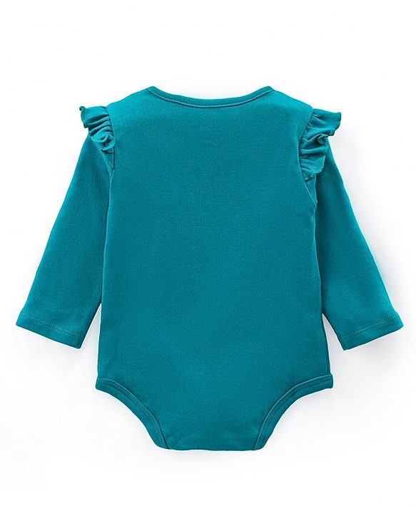 Babyhug 100% Cotton Interlock Knit Full Sleeves Onesies With Polka Dot & Floral Print Pack of 3 - Purple Green & Navy