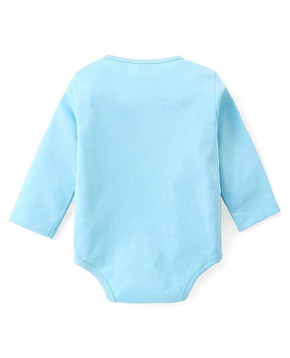 Babyhug 100% Cotton Knit Full Sleeves Teddy Printed Onesie with Leggings Cap Mitten & Booties - Multicolour