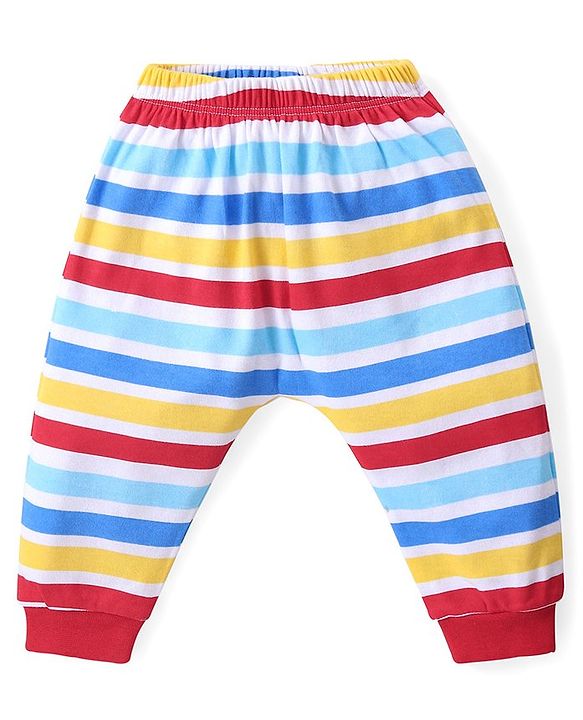 Babyhug 100% Cotton Knit Full Sleeves Onesie with Leggings Cap Mitten & Booties Snowman Printed - Multicolour