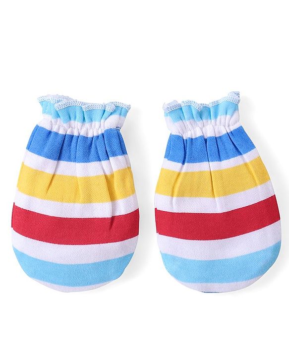 Babyhug 100% Cotton Knit Full Sleeves Onesie with Leggings Cap Mitten & Booties Snowman Printed - Multicolour