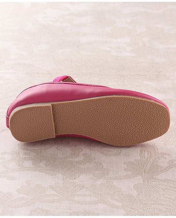 Cute Walk by Babyhug Slip On Ballerinas with Pear Detailing -  Dark Pink