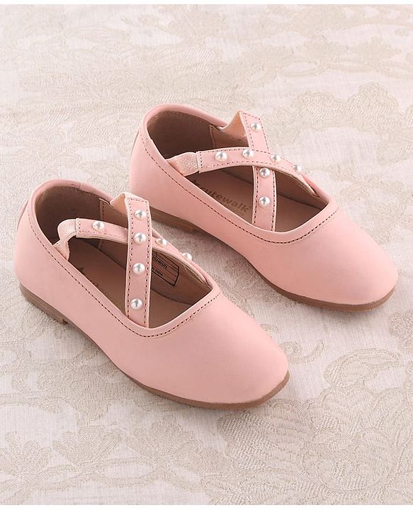Cute Walk by Babyhug Slip On Ballerinas with Pear Detailing -  Dark Pink