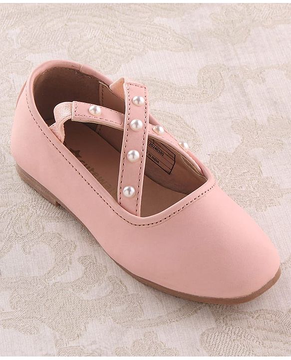Cute Walk by Babyhug Slip On Ballerinas with Pear Detailing -  Dark Pink