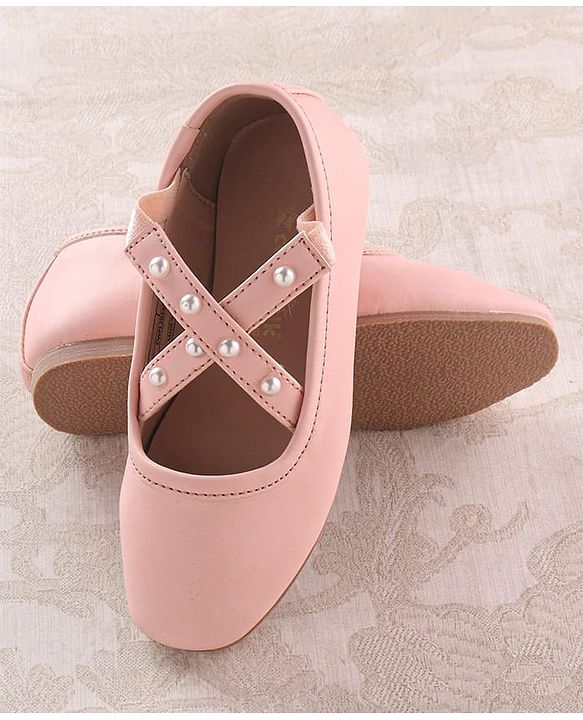 Cute Walk by Babyhug Slip On Ballerinas with Pear Detailing -  Dark Pink
