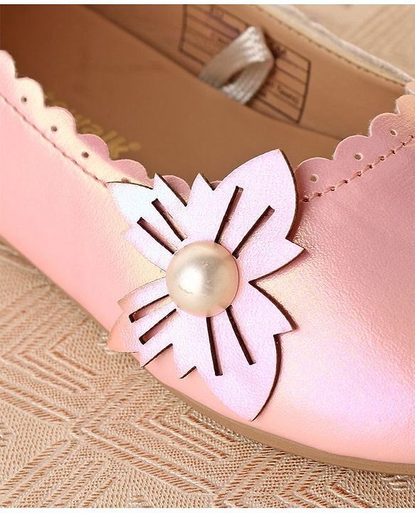 Cute Walk by Babyhug Slip On Ballerina With Pearl Applique -Pink