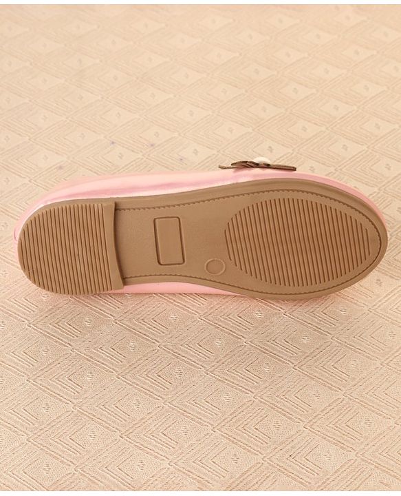 Cute Walk by Babyhug Slip On Ballerina With Pearl Applique -Pink