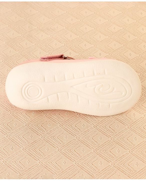 Cute Walk by Babyhug Ballerinas With Velcro Closure & Butterfly Applique - Pink