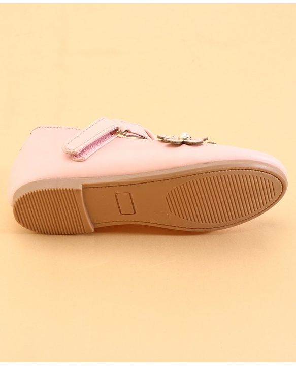 Cute Walk by Babyhug Ballerinas With Floral Applique - Pink