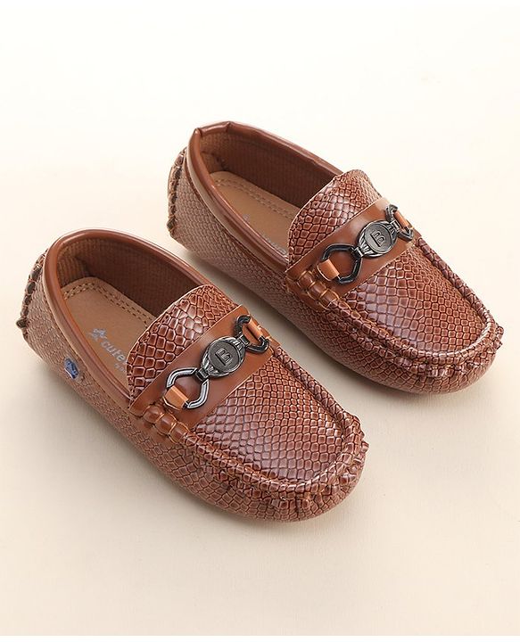 Cute Walk by Babyhug Slip On Formal Shoes- Brown