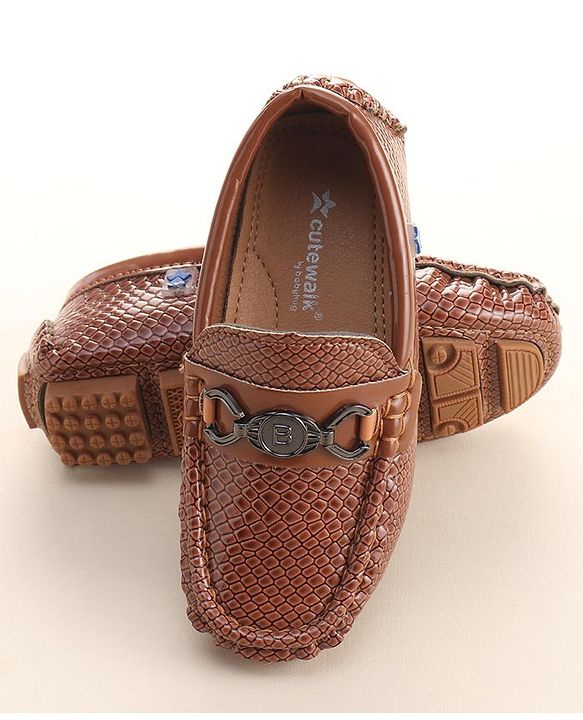 Cute Walk by Babyhug Slip On Formal Shoes- Brown