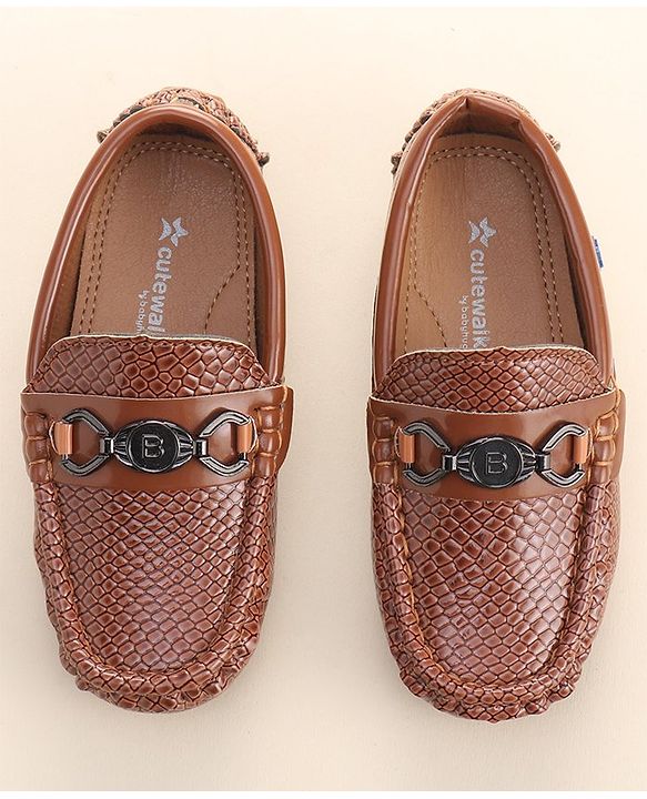 Cute Walk by Babyhug Slip On Formal Shoes- Brown