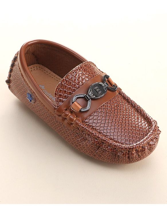 Cute Walk by Babyhug Slip On Formal Shoes- Brown