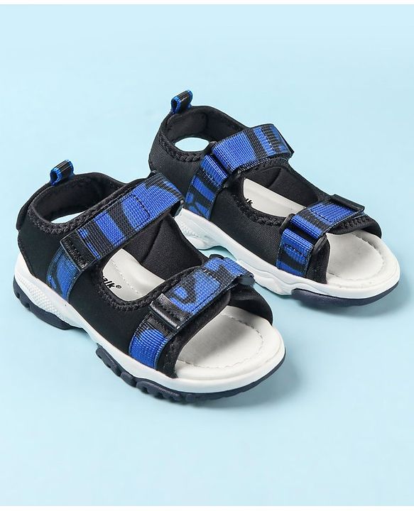 Cute Walk by Babyhug Velcro Closure Sandals - Dark Blue