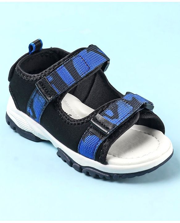 Cute Walk by Babyhug Velcro Closure Sandals - Dark Blue