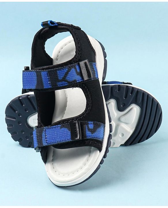 Cute Walk by Babyhug Velcro Closure Sandals - Dark Blue