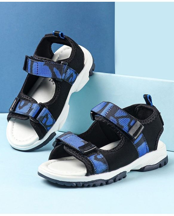 Cute Walk by Babyhug Velcro Closure Sandals - Dark Blue