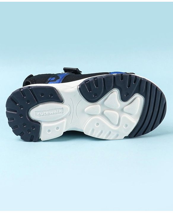 Cute Walk by Babyhug Velcro Closure Sandals - Dark Blue