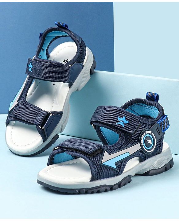 Cute Walk by Babyhug Velcro Closure Sandals with Applique - Blue