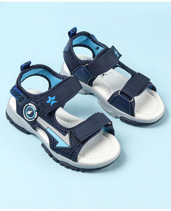 Cute Walk by Babyhug Velcro Closure Sandals with Applique - Blue