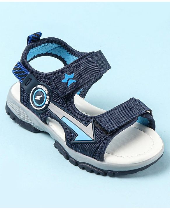 Cute Walk by Babyhug Velcro Closure Sandals with Applique - Blue