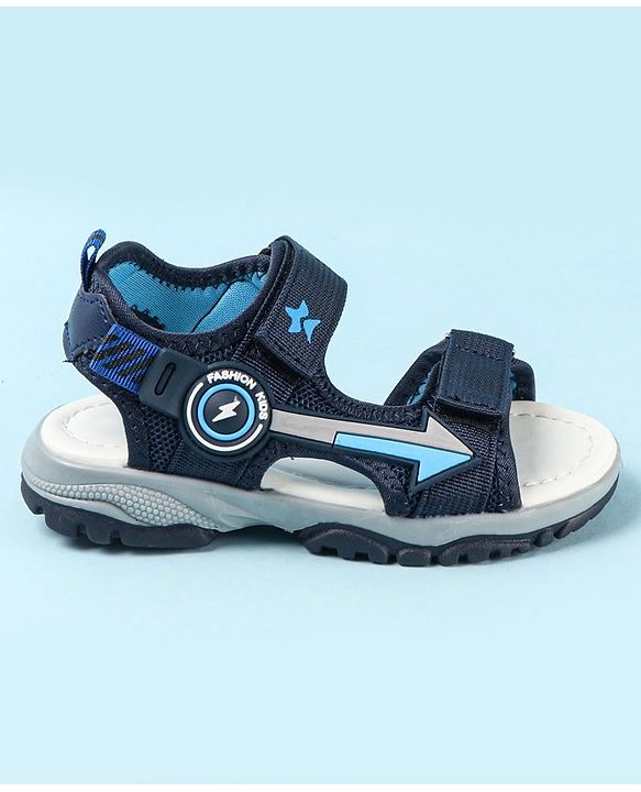 Cute Walk by Babyhug Velcro Closure Sandals with Applique - Blue