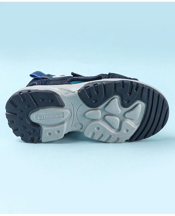 Cute Walk by Babyhug Velcro Closure Sandals with Applique - Blue