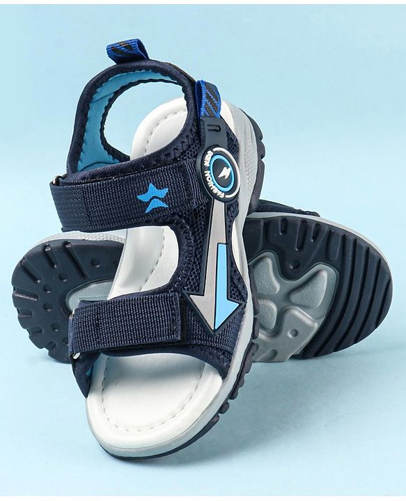 Cute Walk by Babyhug Velcro Closure Sandals with Applique - Blue