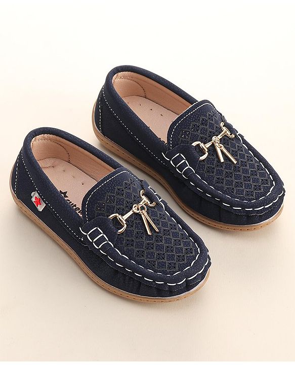 Cute Walk By Babyhug Formal Slip On Shoes - Dark Blue