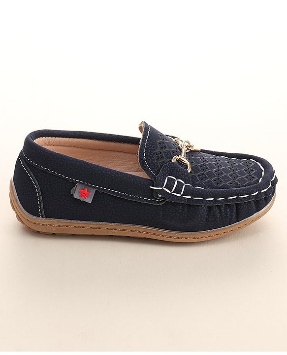 Cute Walk By Babyhug Formal Slip On Shoes - Dark Blue