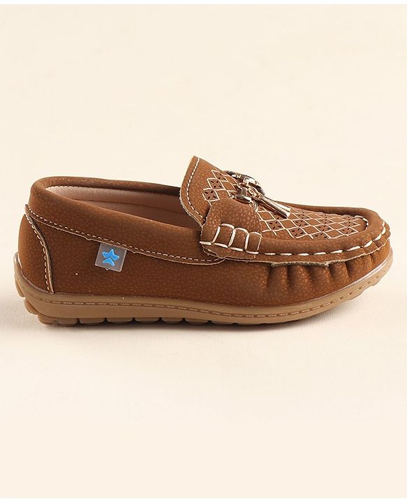 Cute Walk By Babyhug Formal Slip On Shoes - Brown