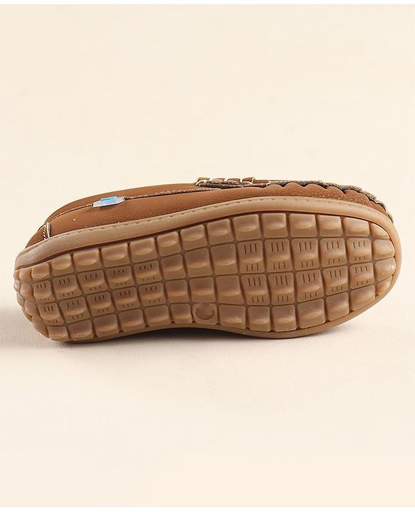Cute Walk By Babyhug Formal Slip On Shoes - Brown