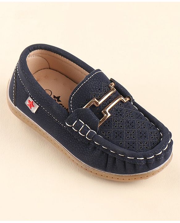Cute Walk By Babyhug Formal Slip On Shoes - Dark Blue