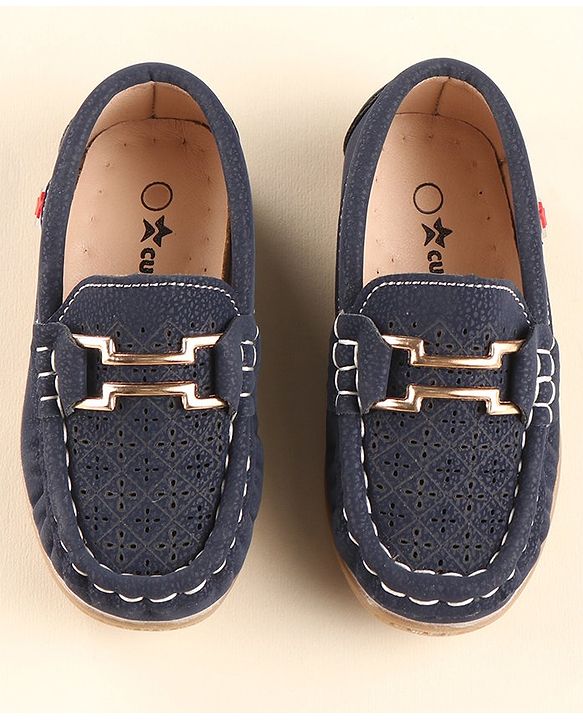 Cute Walk By Babyhug Formal Slip On Shoes - Dark Blue