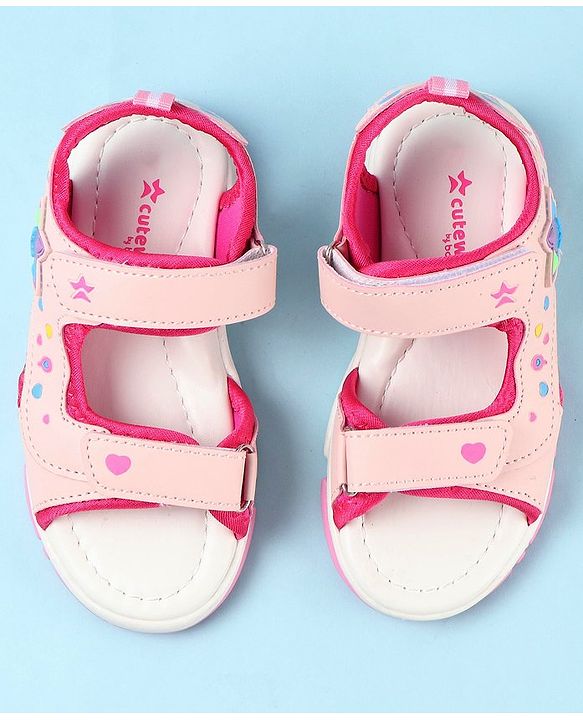 Cute Walk by Babyhug Sandals Unisex Pink 28