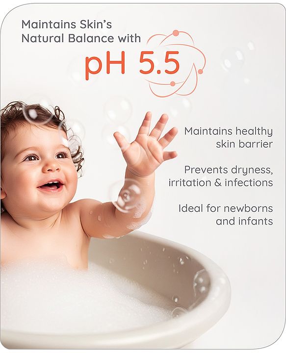 Babyhug Pro Sensitive pH 5.5 Peach Milk Bathing Bar - 75 g | Paediatrician Tested | 100% Soap Free | Tear Free