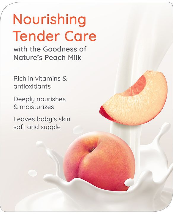 Babyhug Pro Sensitive pH 5.5 Peach Milk Bathing Bar - 75 g | Paediatrician Tested | 100% Soap Free | Tear Free