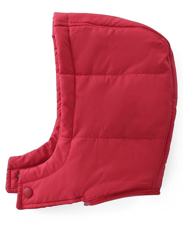 Pine Kids Woven Full Sleeves Padded Jacket with Detachable Hood Text Print - Dark Red